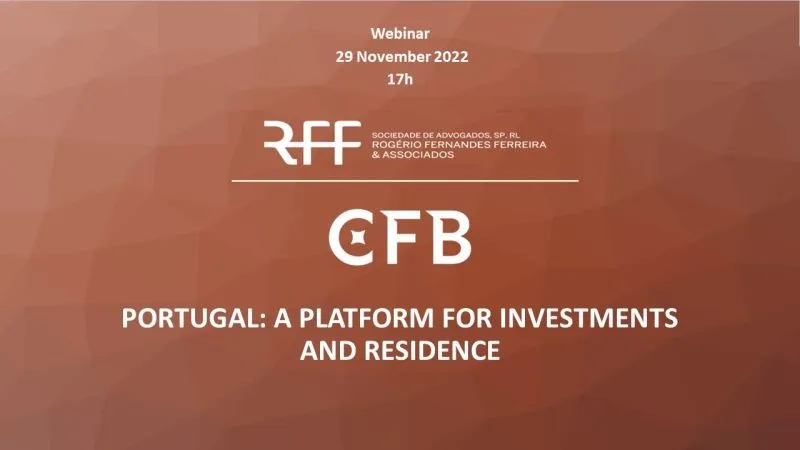 RFF Advogados et CFB Lawyers organisent un Webinar