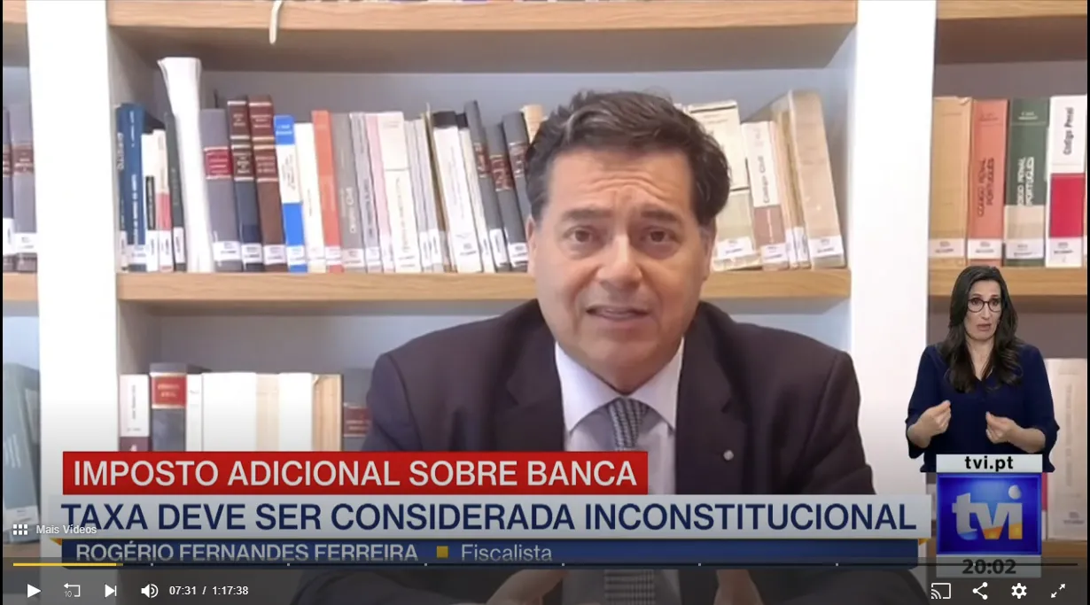 RFF Lawyers no Jornal da Noite da TVI para falar da sobretaxa bancária