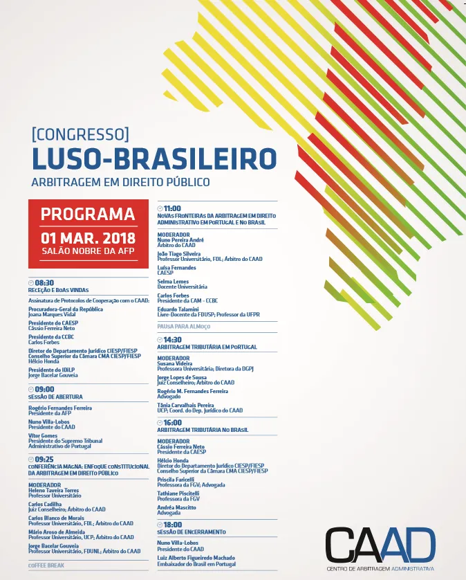 RFF no Congresso Luso-Brasileiro de Arbitragem em Direito P&uacute;blico