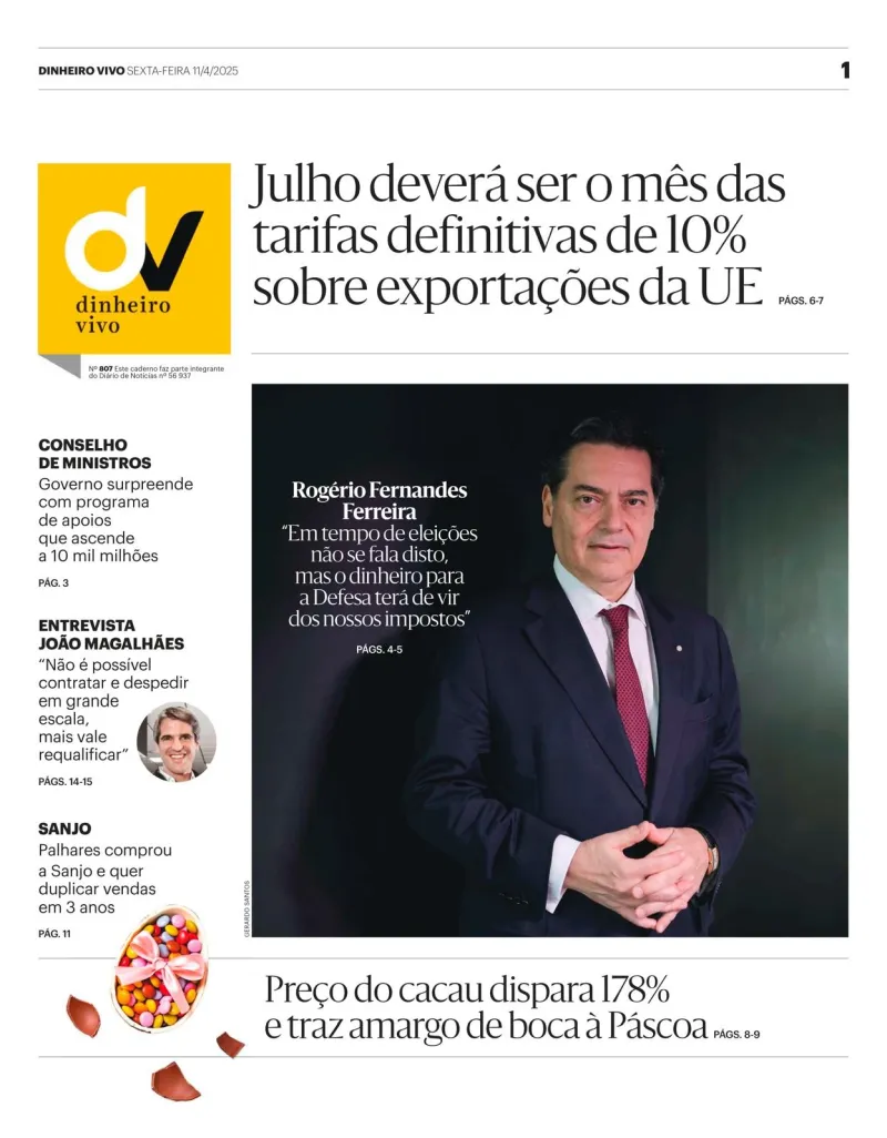 O dinheiro para a Defesa terá de vir dos nossos impostos