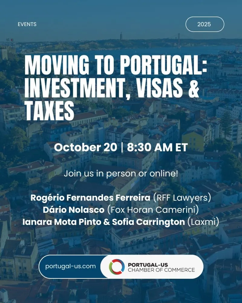 RFF Lawyers at the PT-US Chamber of Commerce to discuss Portugal as a gateway to Europe