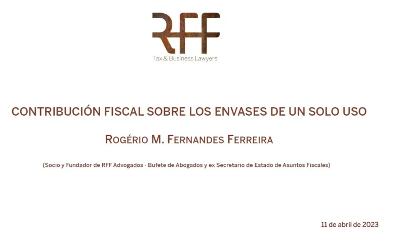 Rogério Fernandes Ferreira orador webinar da sobre "Aplicación práctica e impacto económico del Impuesto Especial sobre Envases de Plástico No Reutilizables"