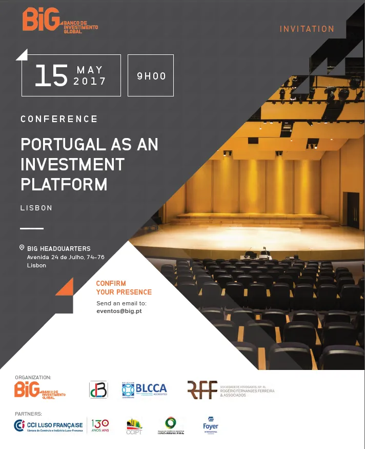 RFF & Associados et la banque BIG organisent une conférence le 15 mai