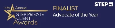 RFF shortlisted  como “Advocate of the Year 2019” pela STEP