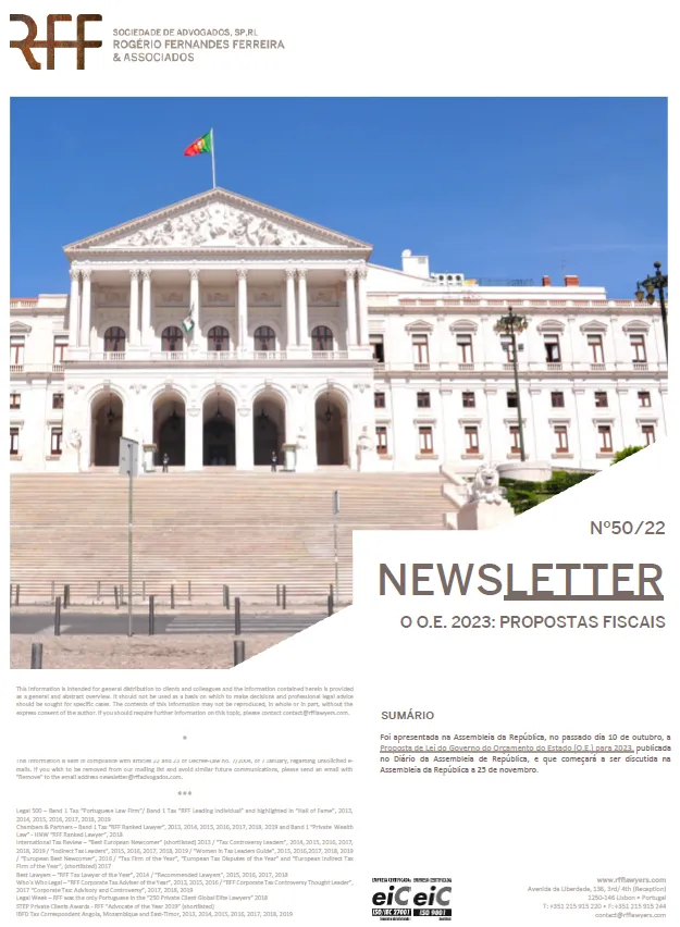 O O.E. 2023: Propostas Fiscais - Know-How - RFF Advogados, direito