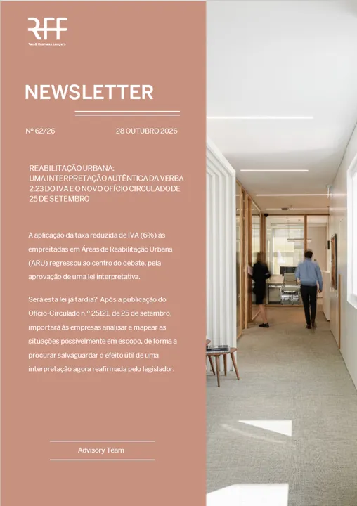 Urban regeneration in Portugal: an authentic interpretation of VAT provision 2.23 and the new circular letter of 25 September